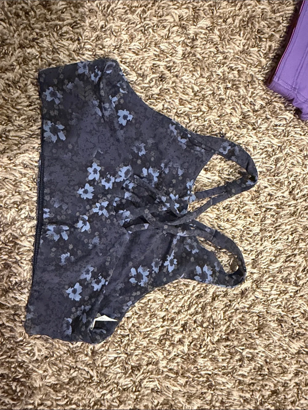 Assorted Girls' Sports Bras - Purple, Pink, Black, Tie-Dye